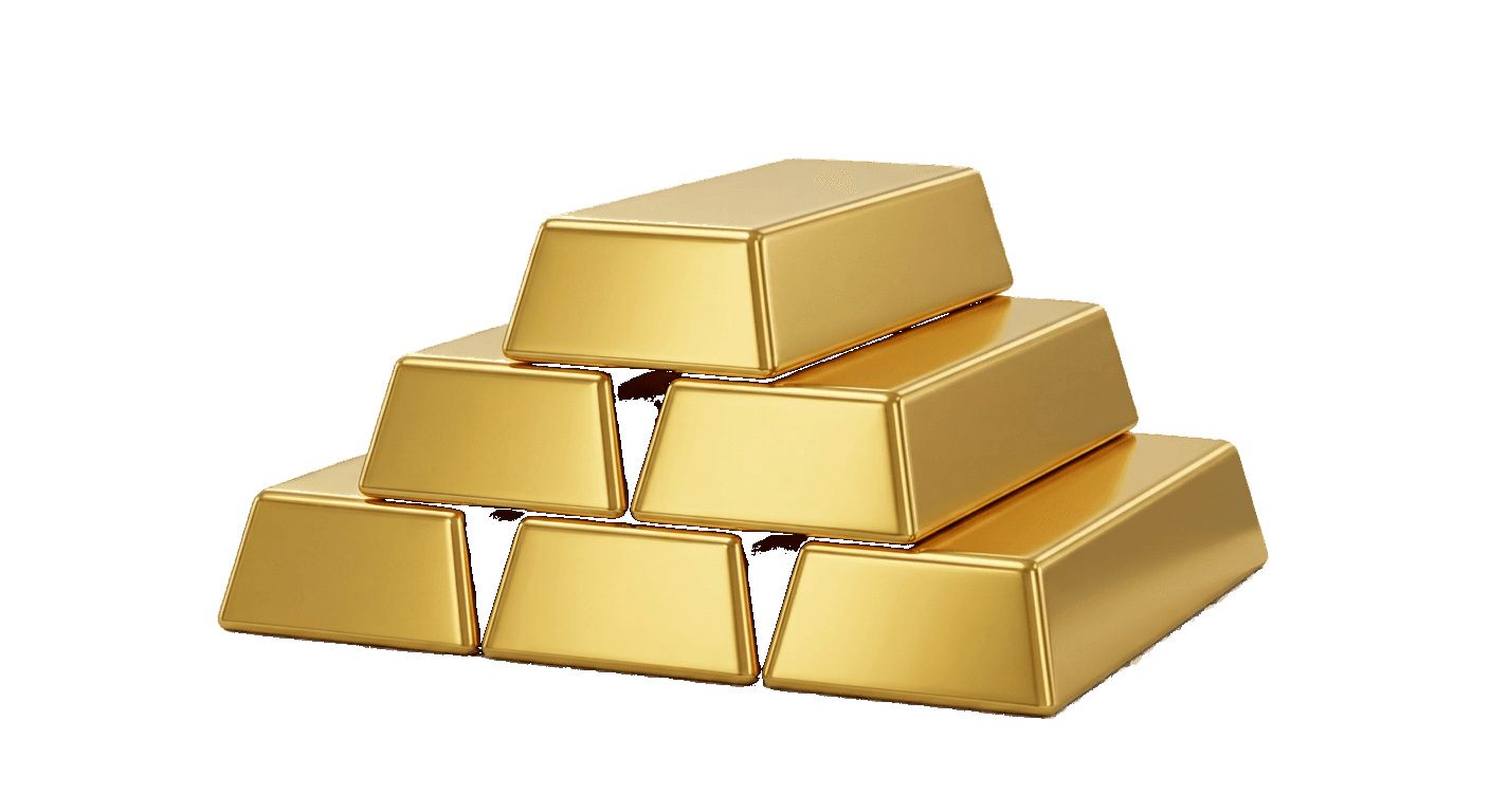 Stacked gold bullion bars